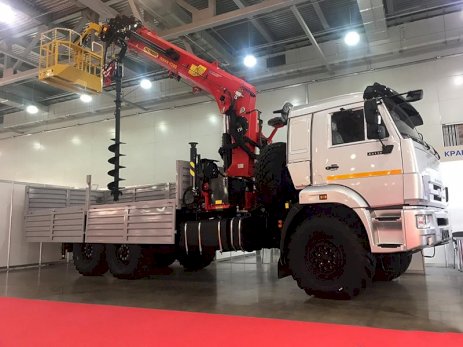 Бортовой КАМАЗ 43118-3090-50 с КМУ Inman IT 200 c буром и люлькой с ДУ